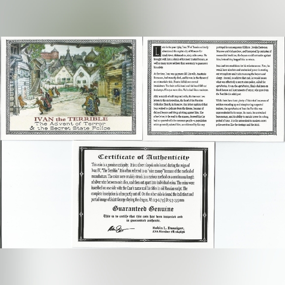 Ivan the Terrible, Silver Kopek Coin In Clear Case - Picture 4 of 4